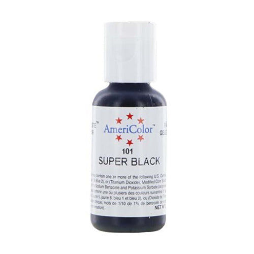 Americolor Super Black Soft Gel Paste Food Coloring, .75 oz.