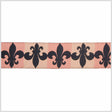 1.5" Rust Combo/Black French Jacquard Ribbon