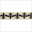 1.5" Cream/Black French Jacquard Ribbon
