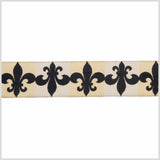 1.5" Cream/Black French Jacquard Ribbon