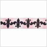 1.5" Baby Pink/Black French Jacquard Ribbon