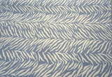 Sunbrella Veranda Sky Blue Reversible Outdoor Performance Acrylic Fabric - Sky Blue And White Zebra Pattern, 54" Width (By The Yard)