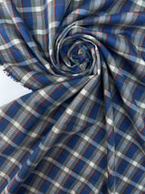 Cotton Tweed Gray-Blue Checked