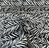 Sunbrella Veranda Black Reversible Outdoor Performance Acrylic Fabric - Black And White Zebra-Like Pattern, 54" Width (By The Yard)