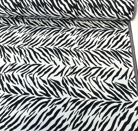 Sunbrella Veranda Black Reversible Outdoor Performance Acrylic Fabric - Black And White Zebra-Like Pattern, 54" Width (By The Yard)