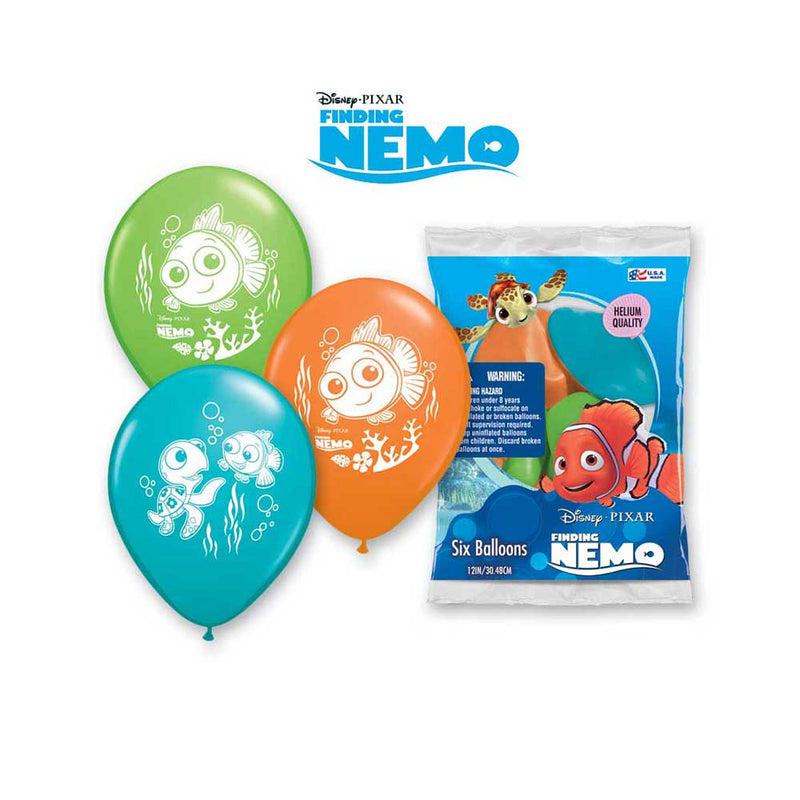 Finding Nemo Latex Balloons 12 Inch 6 Pack