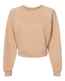 Women's Crop Raglan Fleece Crewneck Sweatshirt