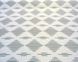 Sunbrella Spinner Diamond Onyx Black Acrylic Fabric - Black And Ivory Off-White Diamond Pattern, 54" Width (1 Yard)