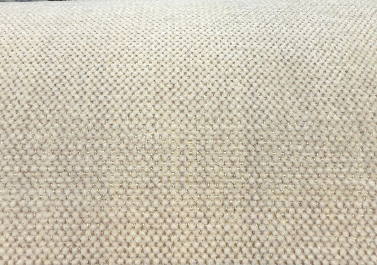 Disco Linen Chenille Upholstery Fabric - Linen Beige, 56" Width (1 Yard)