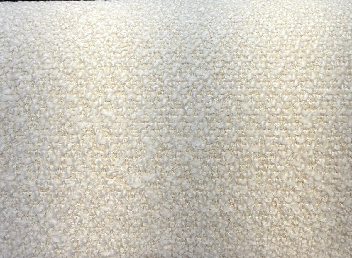 Awassi Oat Boucle Beaulieu Cream Belgian Upholstery Fabric - Oat Cream, Textured Boucle Weave, 56" Width (1 Yard)