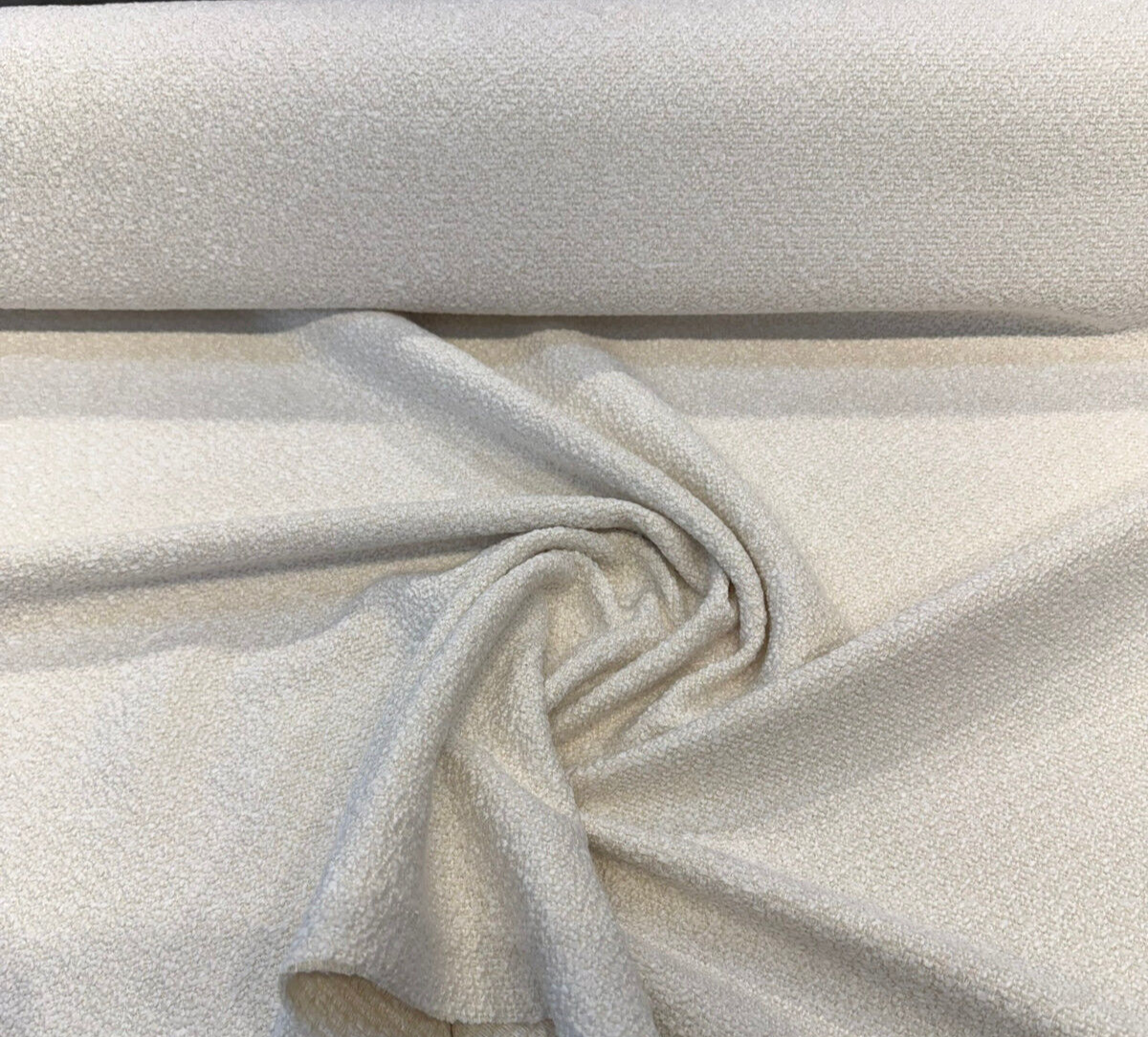 Awassi Oat Boucle Beaulieu Cream Belgian Upholstery Fabric - Oat Cream, Textured Boucle Weave, 56" Width (1 Yard)