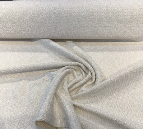 Awassi Oat Boucle Beaulieu Cream Belgian Upholstery Fabric - Oat Cream, Textured Boucle Weave, 56" Width (1 Yard)