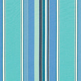 Sunbrella Stripe Dolce Oasis Blue Teal Acrylic Fabric - Blue Teal Asymmetrical Stripe, 54" Width (1 Yard)