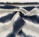 Sunbrella Drifting Indigo Blue Stripe Solution-Dyed Acrylic Fabric - Indigo Blue/White Ombre Stripe, 56" Width, 14" Repeat (1 Yard)