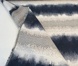 Sunbrella Drifting Indigo Blue Stripe Solution-Dyed Acrylic Fabric - Indigo Blue/White Ombre Stripe, 56" Width, 14" Repeat (1 Yard)