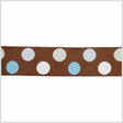 Chocolate/White/Blue/Seafoam/Baby Blue French Jacquard Ribbon