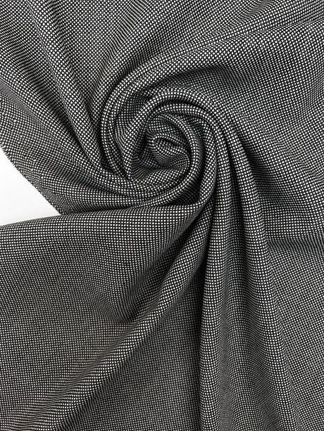 Wool Blend Tweed Black Gray