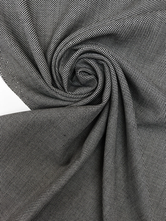 Wool Blend Tweed Black Gray