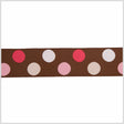 Chocolate/Fuchsia/Baby Pink/White/Cream French Jacquard Ribbon