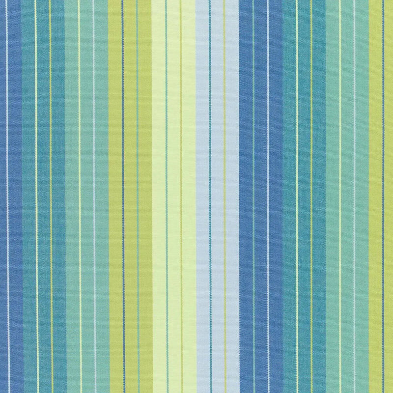 Sunbrella Seville Seaside Acrylic Fabric - Blue Green Stripe, 54" Width (1 Yard)