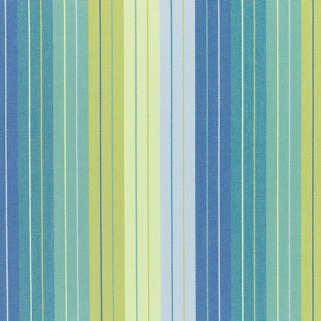 Sunbrella Seville Seaside Acrylic Fabric - Blue Green Stripe, 54" Width (1 Yard)