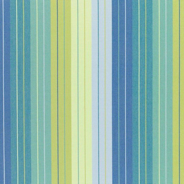 Sunbrella Seville Seaside Acrylic Fabric - Blue Green Stripe, 54" Width (1 Yard)
