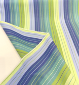 Sunbrella Seville Seaside Acrylic Fabric - Blue Green Stripe, 54" Width (1 Yard)