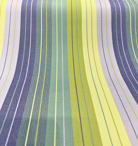 Sunbrella Seville Seaside Acrylic Fabric - Blue Green Stripe, 54" Width (1 Yard)