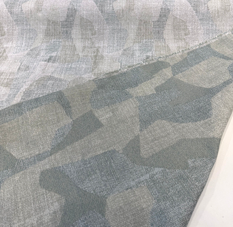 Outcrop Agave Sunbrella Solution Dyed Acrylic Chenille Fabric - Green Beige Gray Organic Pattern, 54" Width (1 Yard)