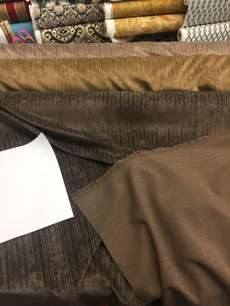 P Kaufman Kismet Woven Polyester Fabric - Walnut, Drapery Upholstery, 58" Width (1 Yard)