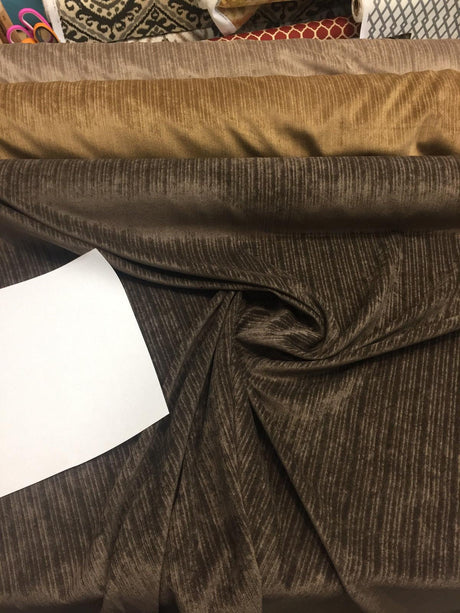 P Kaufman Kismet Woven Polyester Fabric - Walnut, Drapery Upholstery, 58" Width (1 Yard)