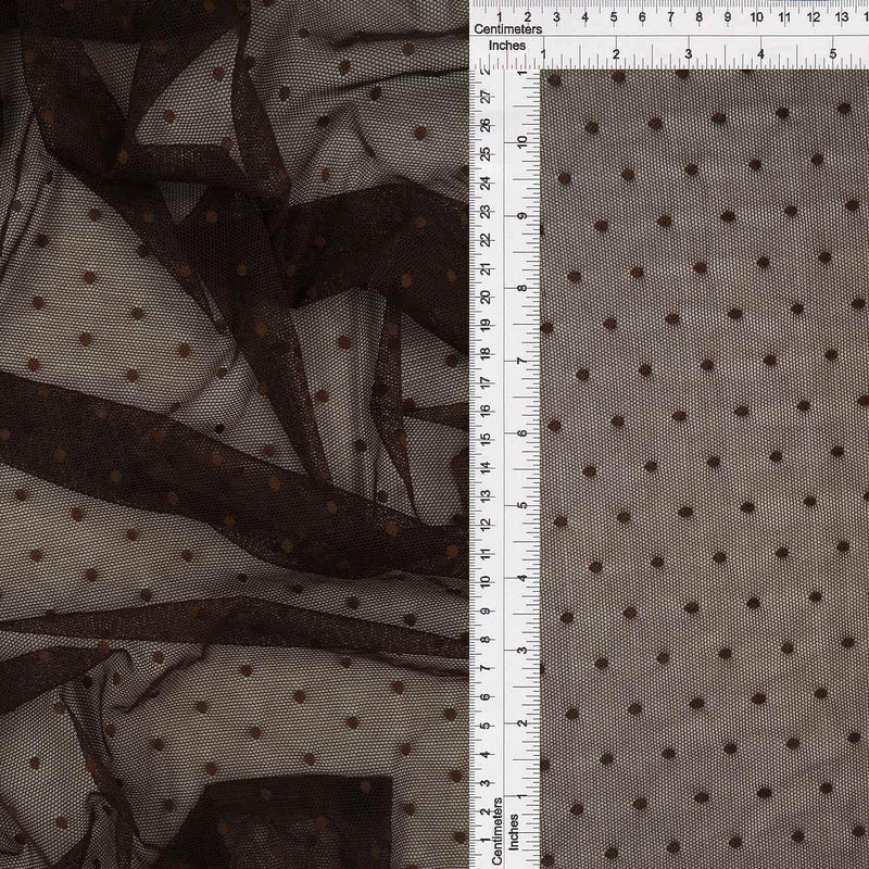 1 Yard Polka Dot Lace Solid Fabric 90% Nylon 10% Spandex Soft Stretch 58/60 Inches Wide