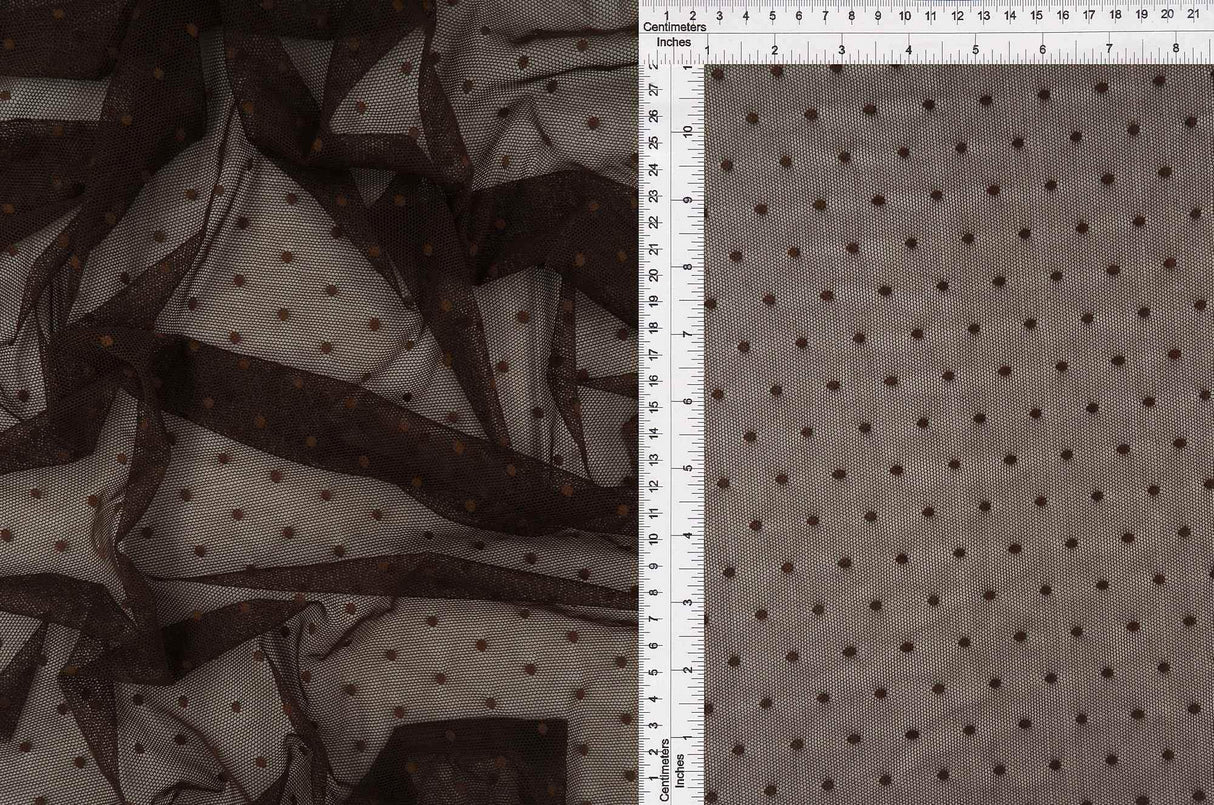 Polka Dot Lace Solid Fabric 90 Nylon 10 Spandex Soft Stretch 58/60 Inches Wide