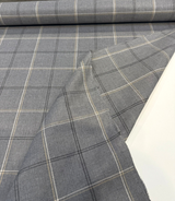 Sunbrella Paradigm Solution Dyed Acrylic Fabric - Stone Gray Plaid, 54" Width (1 Yard)