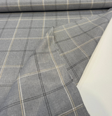 Sunbrella Paradigm Solution Dyed Acrylic Fabric - Stone Gray Plaid, 54" Width (1 Yard)