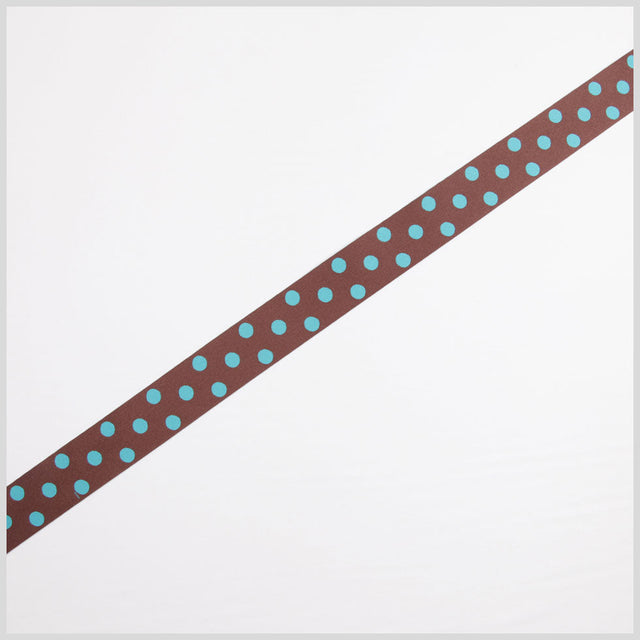 Brown/Dark Blue French Jacquard Ribbon