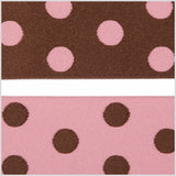 Brown/Pink French Jacquard Ribbon