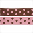 Brown/Pink French Jacquard Ribbon