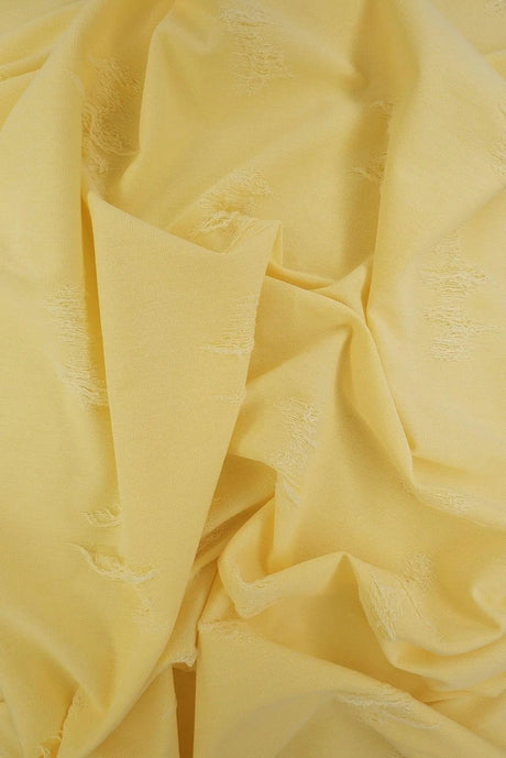 1 Yard 63/65" Double Knit Distressed Jacquard Solid Fabric 25% Cotton 72% Polyester 3% Spandex 180 GSM
