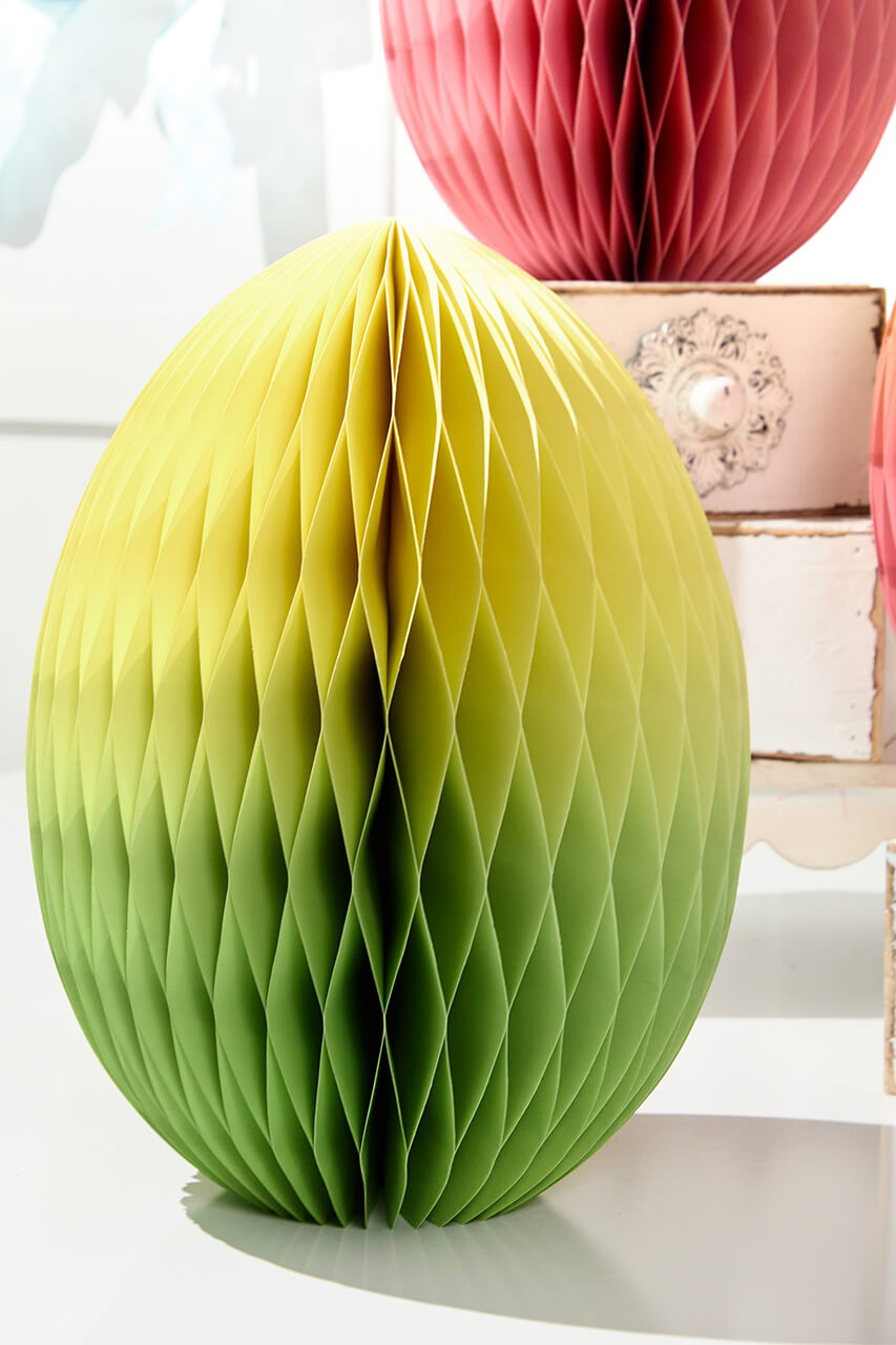 14" Paper Honeycomb Ombre Egg