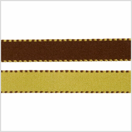 3/8" Green/Brown Reversible Ribbon