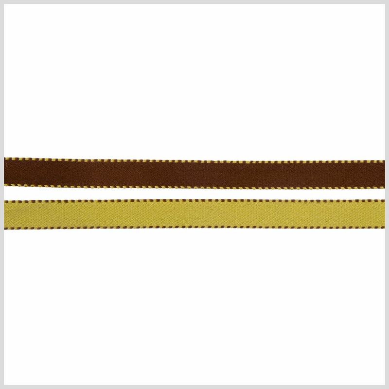 3/8" Green/Brown Reversible Ribbon