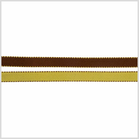3/8" Green/Brown Reversible Ribbon