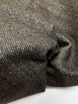 Wool Cotton Woven Melange Gray
