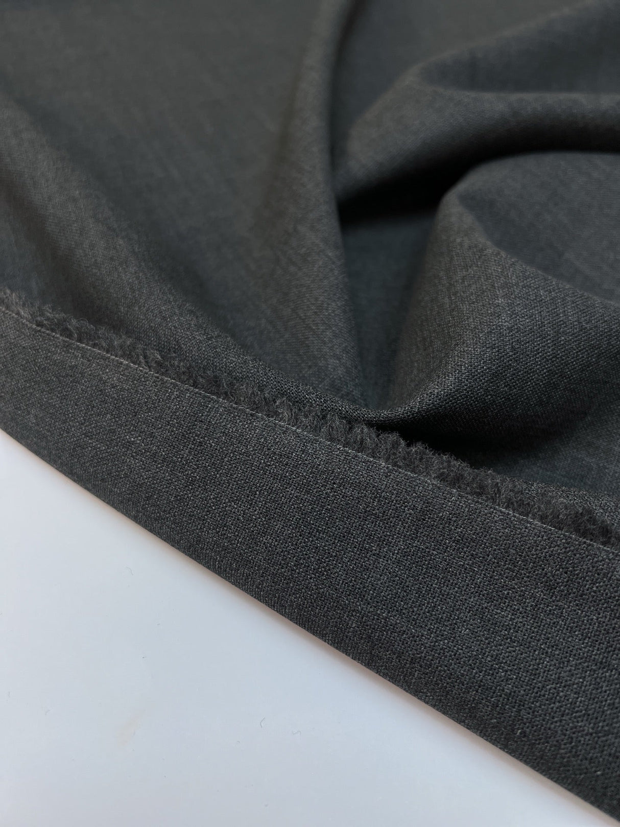 Italian Melange Gray Wool Fabric