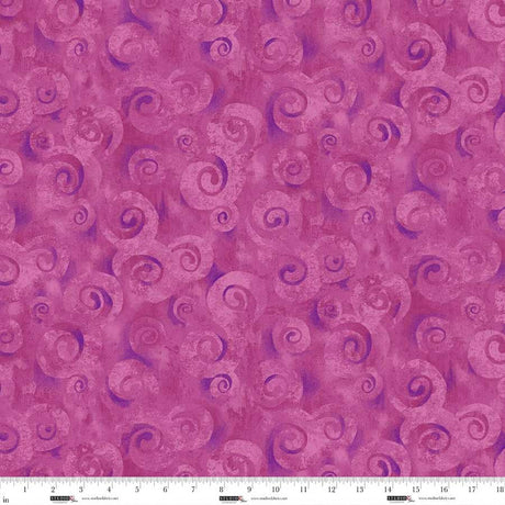 Cotton Wideback Fabric Spiral Storm Orchid 118"