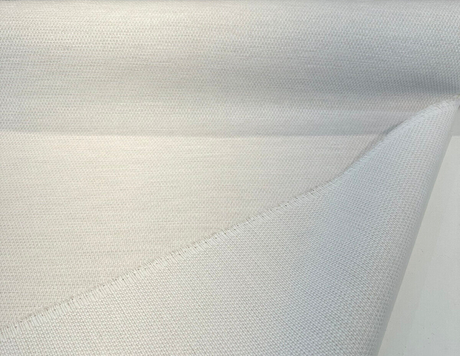 Sunbrella Tailored Snow Ivory Chenille Fabric - Ivory Basketweave Texture, 54" Width (1 Yard)