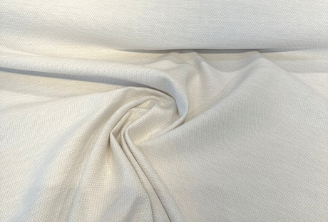 Sunbrella Tailored Snow Ivory Chenille Fabric - Ivory Basketweave Texture, 54" Width (1 Yard)