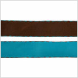 Turquoise/Brown Reversible Ribbon