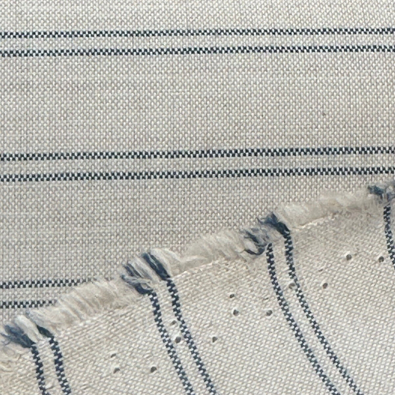 Sunbrella Pinny Solution Dyed Acrylic Fabric - Denim Blue Stripe, 52" Width (1 Yard)